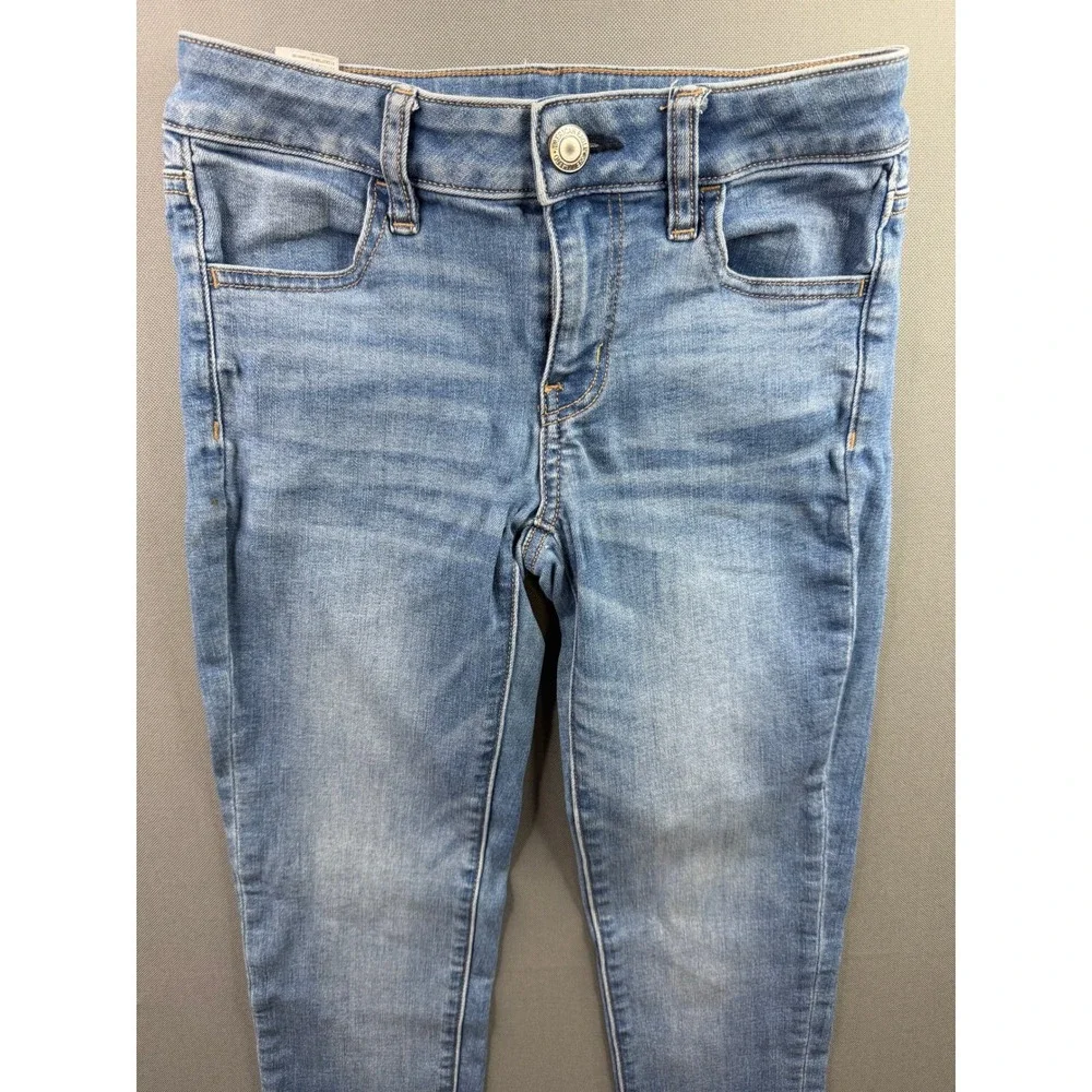 American Eagle Skinny Jeans‎ Womens Blue Light Wash Stretch 25x31